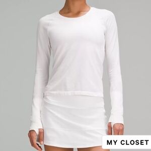 Swiftly Tech Long-Sleeve Shirt 2.0 Waist Length - White